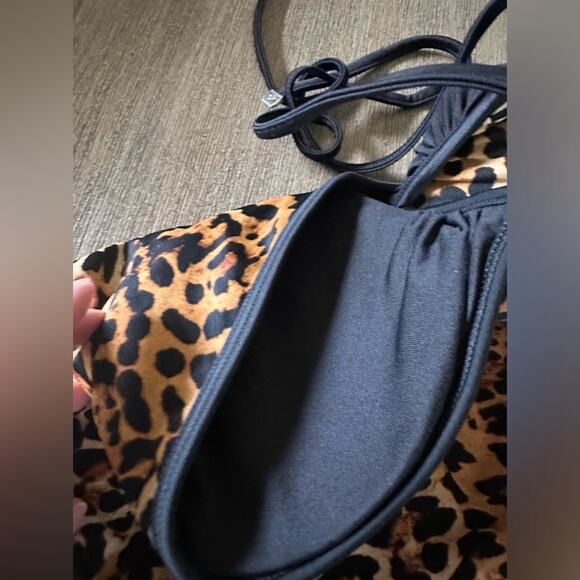 Calvin Klein Women's Animal Printed 
Bandeau Halter Tankini Top size Small - Picture 8 of 9